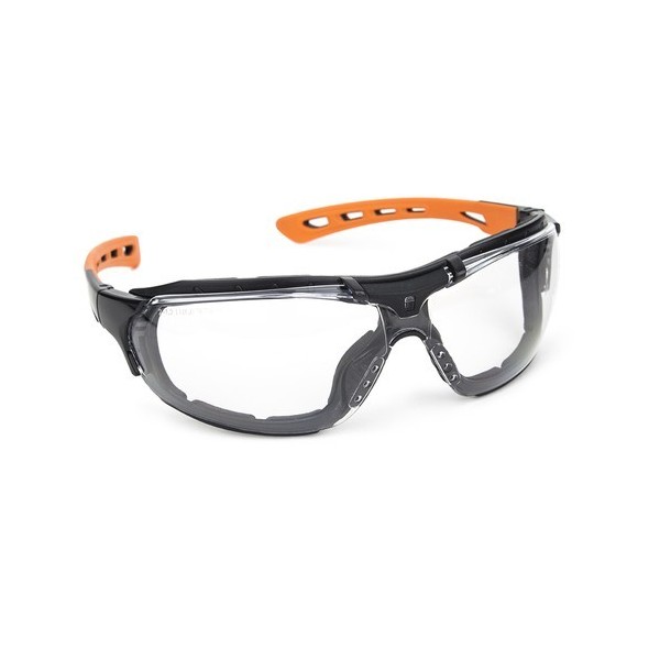 Lunettes Eurolux noir/orange, incolore anti-buée