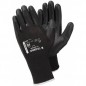 Gants polyester noir, paume enduite PU noir T866 - Lot de 5 paires