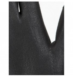 Gants polyester noir, paume enduite PU noir T866