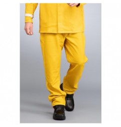 Pantalon de Soudeur en Cuir de Fleur - Jaune