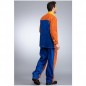 Pantalon de soudeur en cuir croûté RHT et coton - Orange/Bleu