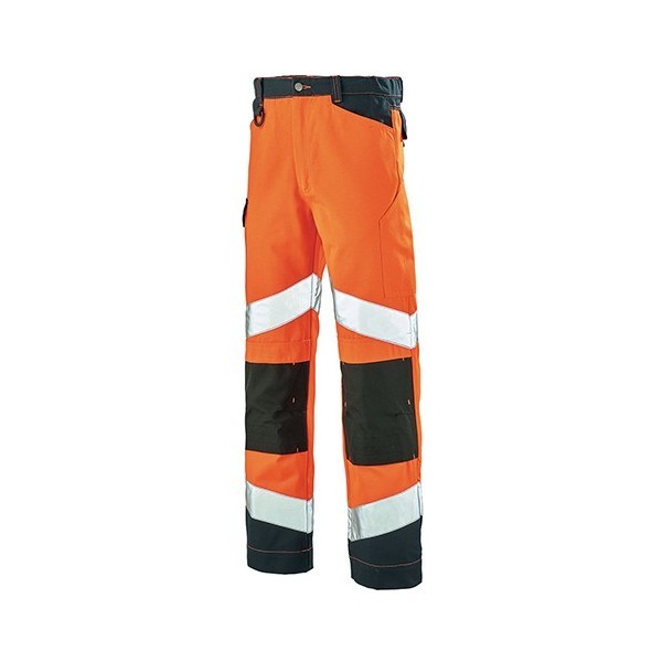 Pantalon Haute visibilité Fluo Tech - Orange Fluo / Gris charcoal