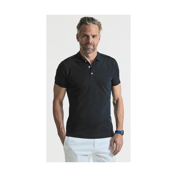 Polo Stretch homme Noir - S/3XL