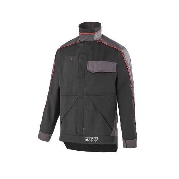 Blouson Protection contre les flammes Konekt Classe 1 - Noir/Gris charcoal