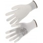 Gants nylon blanc NYM713PU - paume enduite PU blanc - Lot de 10 paires