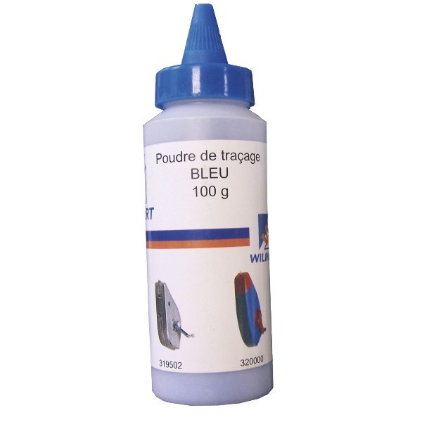 Biberon de poudre bleue