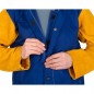 Veste de Soudeur Yellow Jacket  en croûte de bovin et coton - Bleu/Jaune