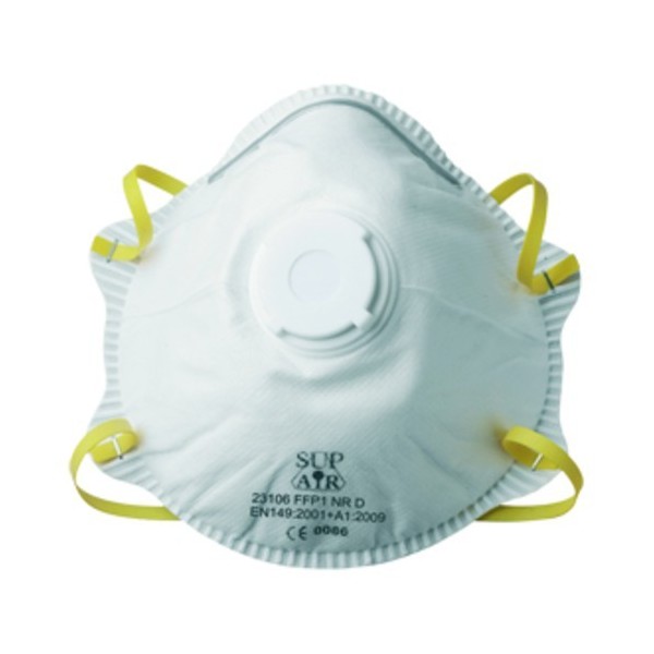 Masque FFP1 NR D avec coque valve - Boîte de 10pcs