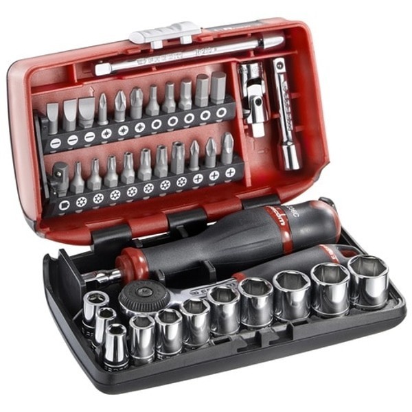 Coffret Douilles 1/4" 6 Pans Métriques et Embouts - 38pcs