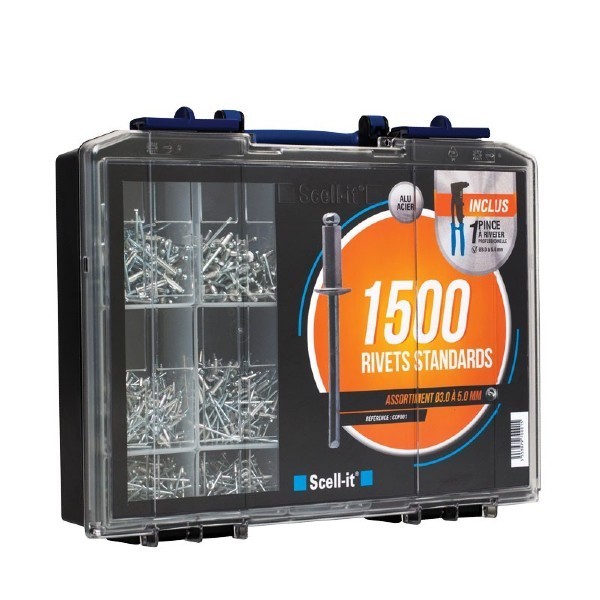 Coffret 1500 Rivets Standards de Ø3.24 à 4.8