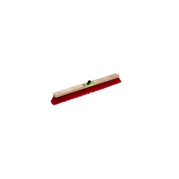 Balai Pro PVC Rouge 100cm Douille Métal Inclinée