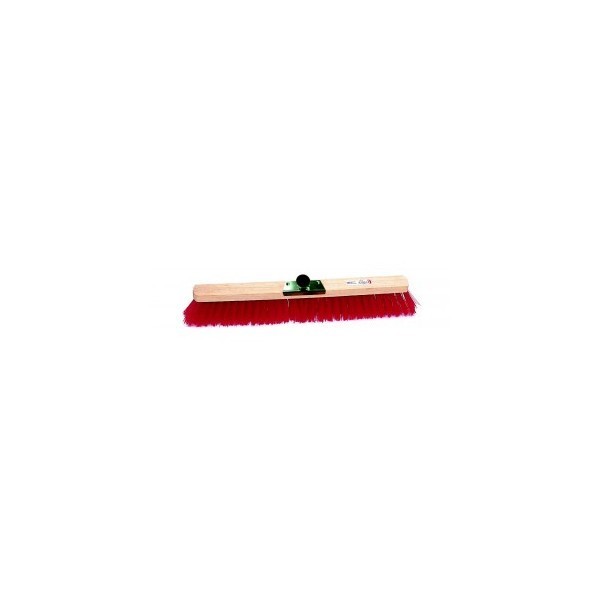 Balai Pro PVC Rouge 60cm Douille Métal Inclinée